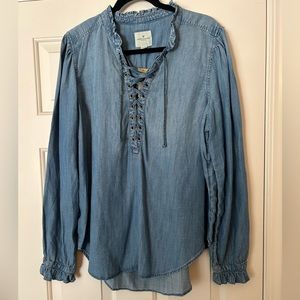 American Eagle Jean Blouse